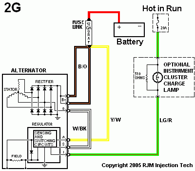 Alternator Wiring Diagram on Alternator Wiring Diagrams  1g  2g  And 3g